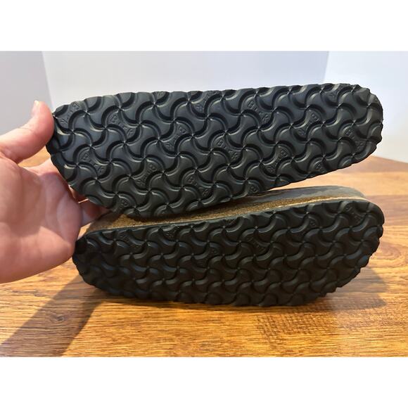 Birkenstock Buckley Shearling Suede Clog Gray Size 40 Narrow Fit NWT Cozy Clogs - Picture 7 of 10